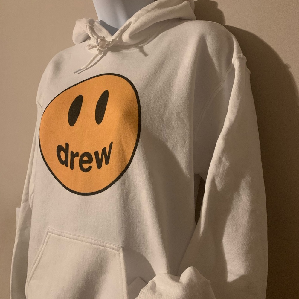 NEW! Smiley Face Bieber Hoodie Sweatshirt - Picture 2 of 13
